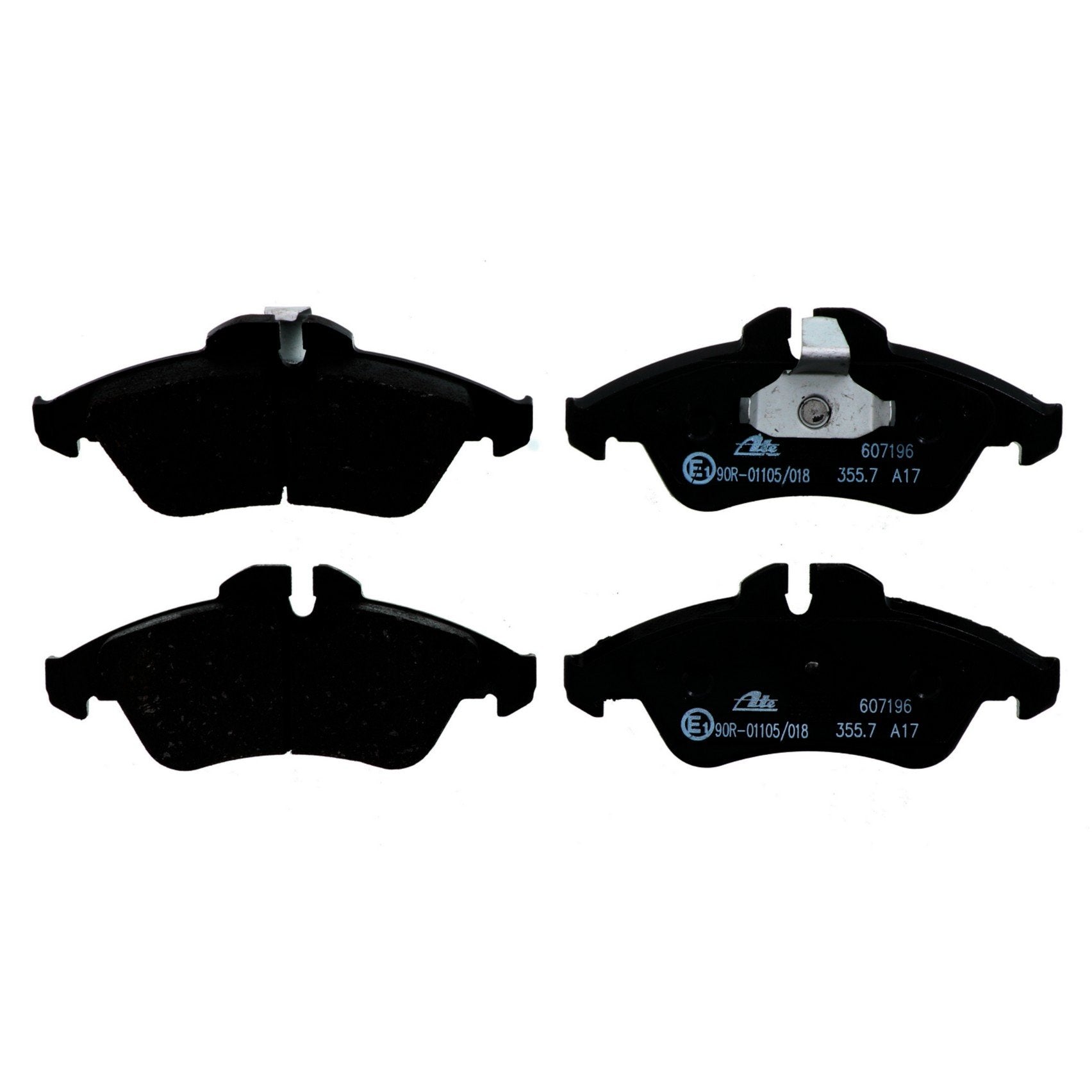 Front View of Front Disc Brake Pad Set ATE 607196