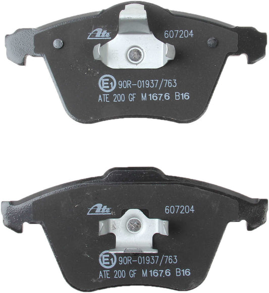 Back View of Front Disc Brake Pad Set ATE 607204