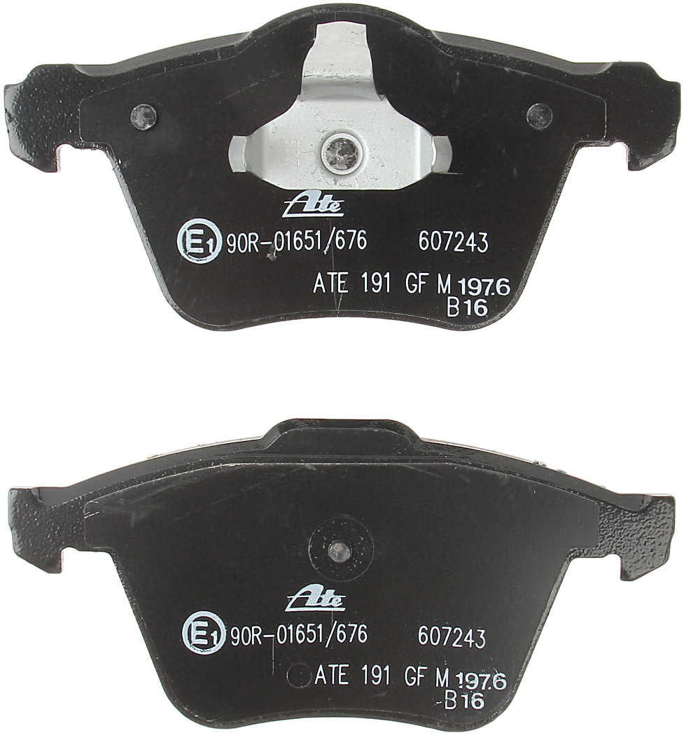 Back View of Front Disc Brake Pad Set ATE 607243