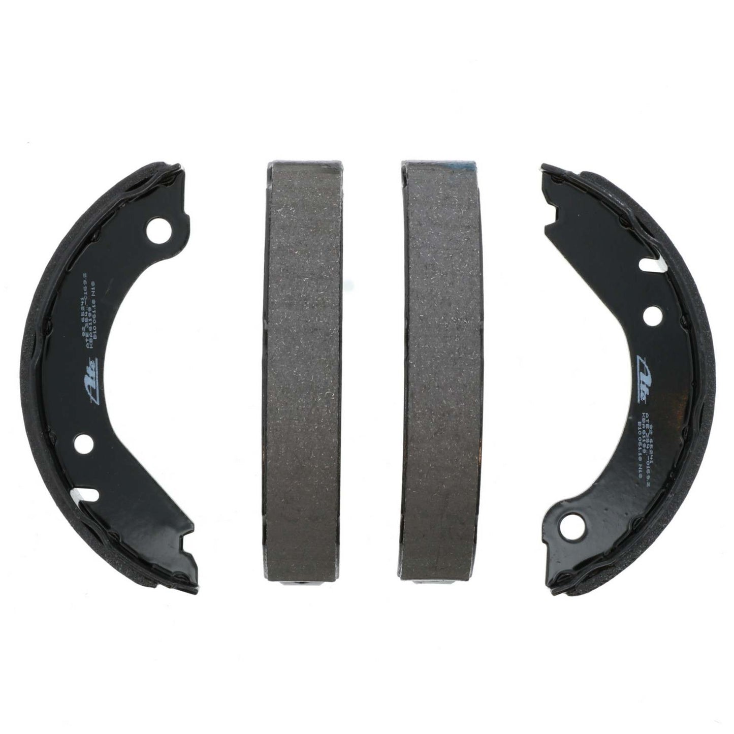 Front View of Parking Brake Shoe Set ATE 650169