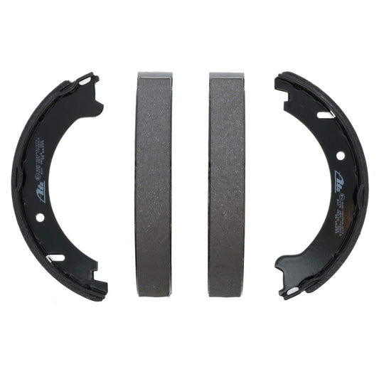 Front View of Parking Brake Shoe Set ATE 650260