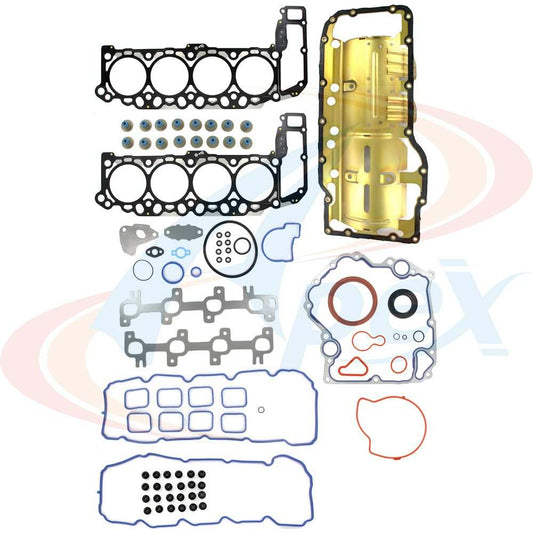 Front View of Engine Gasket Set APEX AFS2073