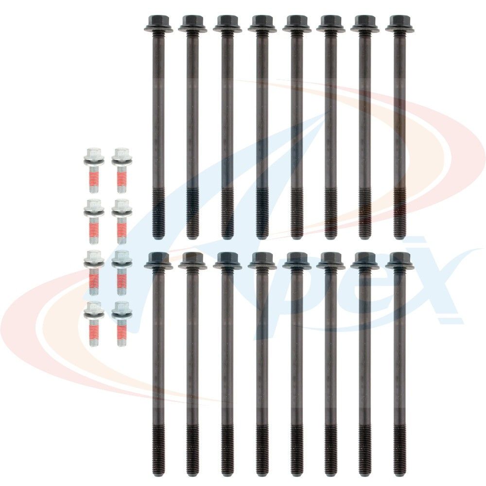 Front View of Engine Cylinder Head Bolt Set APEX AHB274