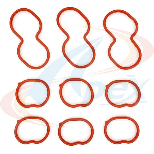 Front View of Engine Intake Manifold Gasket Set APEX AMS2350