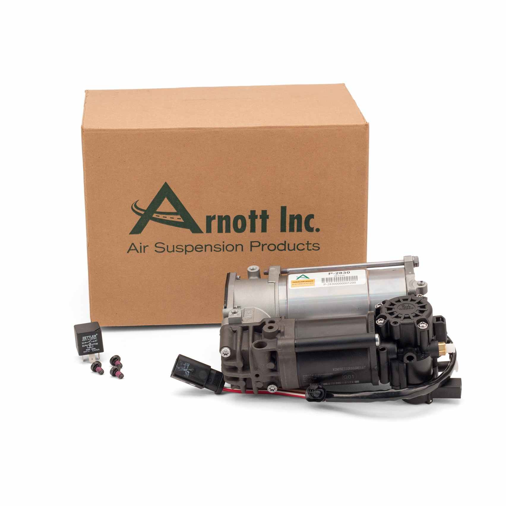 Kit View of Air Suspension Compressor ARNOTT P-2830