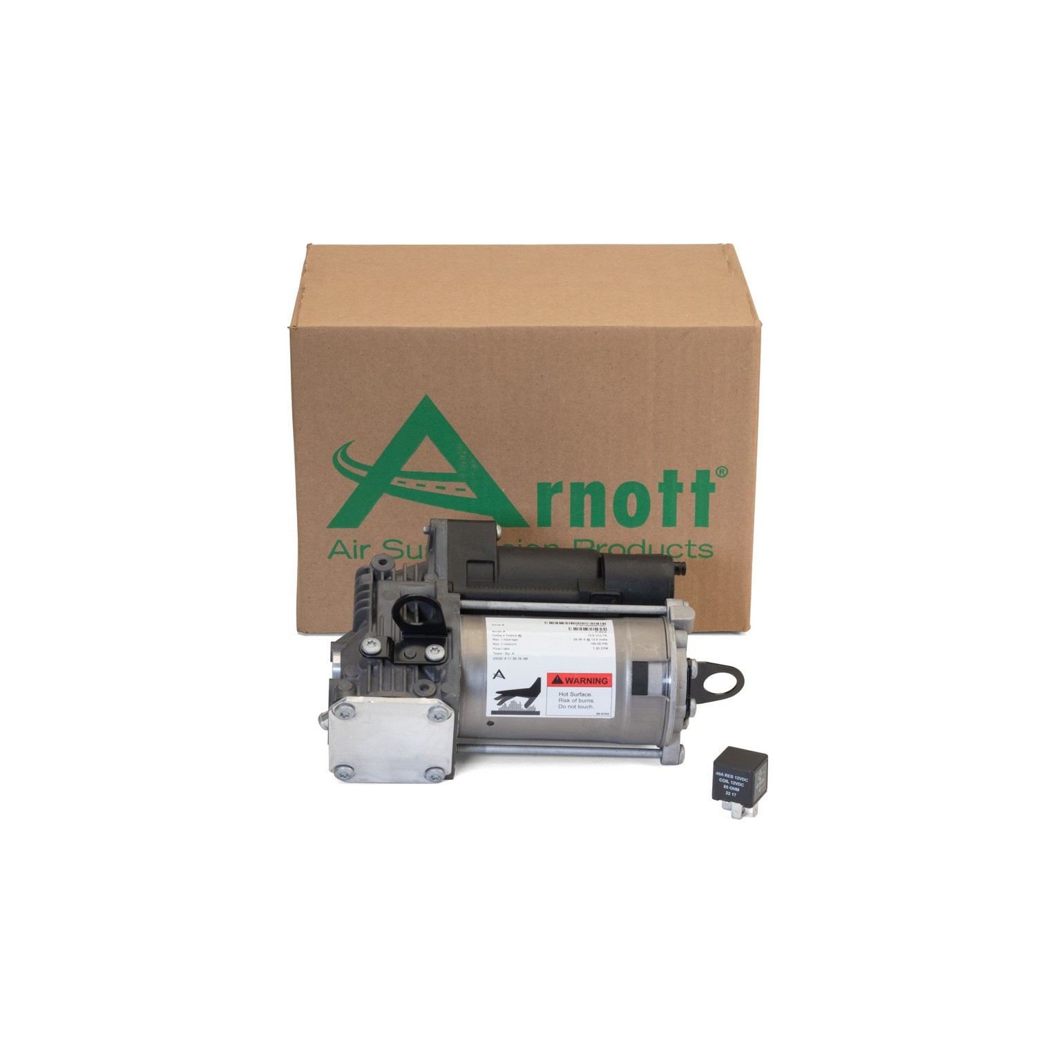 Package View of Air Suspension Compressor ARNOTT P-3214