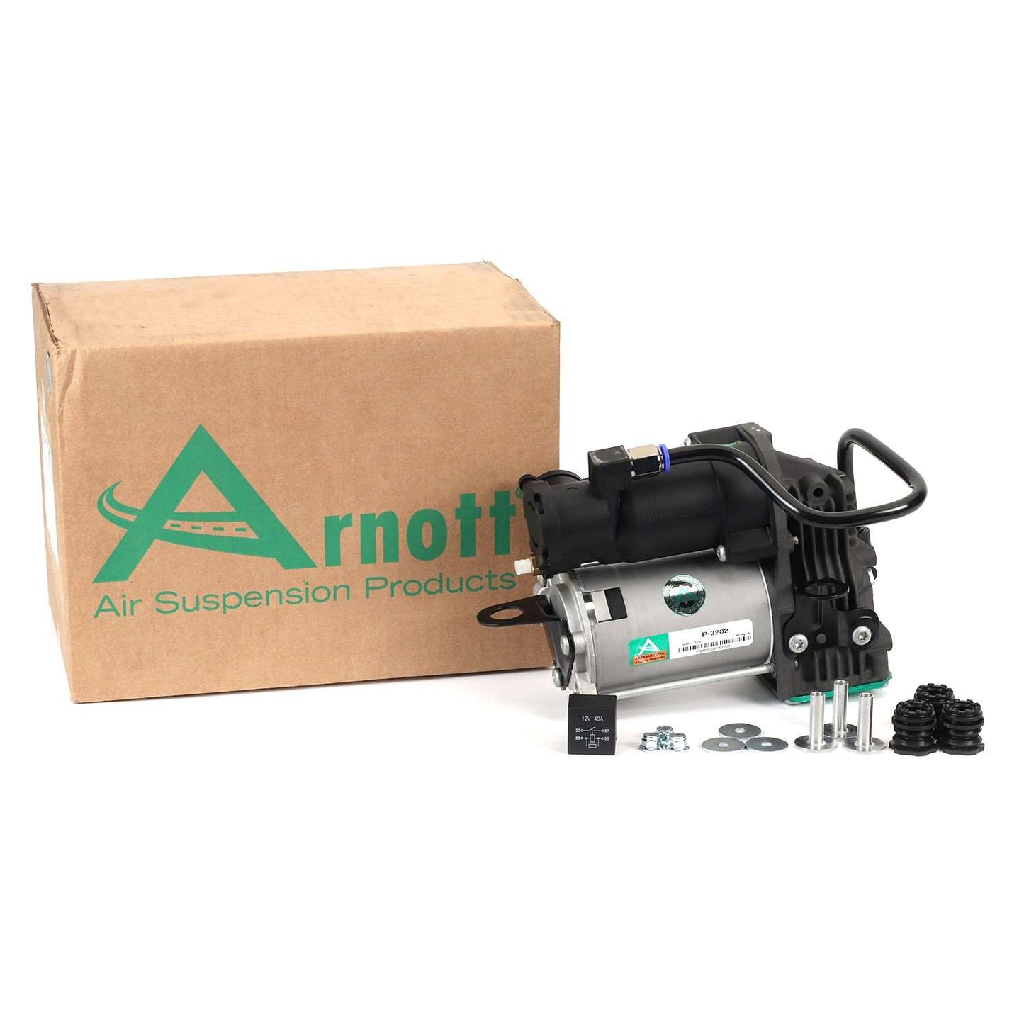 Package View of Air Suspension Compressor ARNOTT P-3282