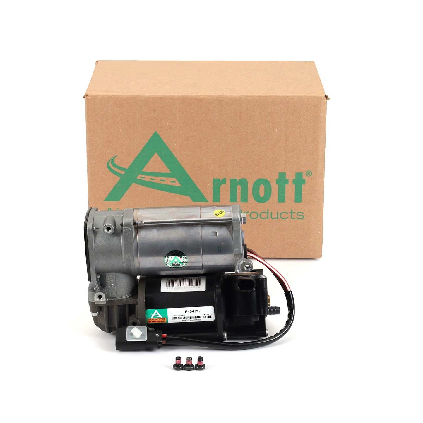 Package View of Air Suspension Compressor ARNOTT P-3475