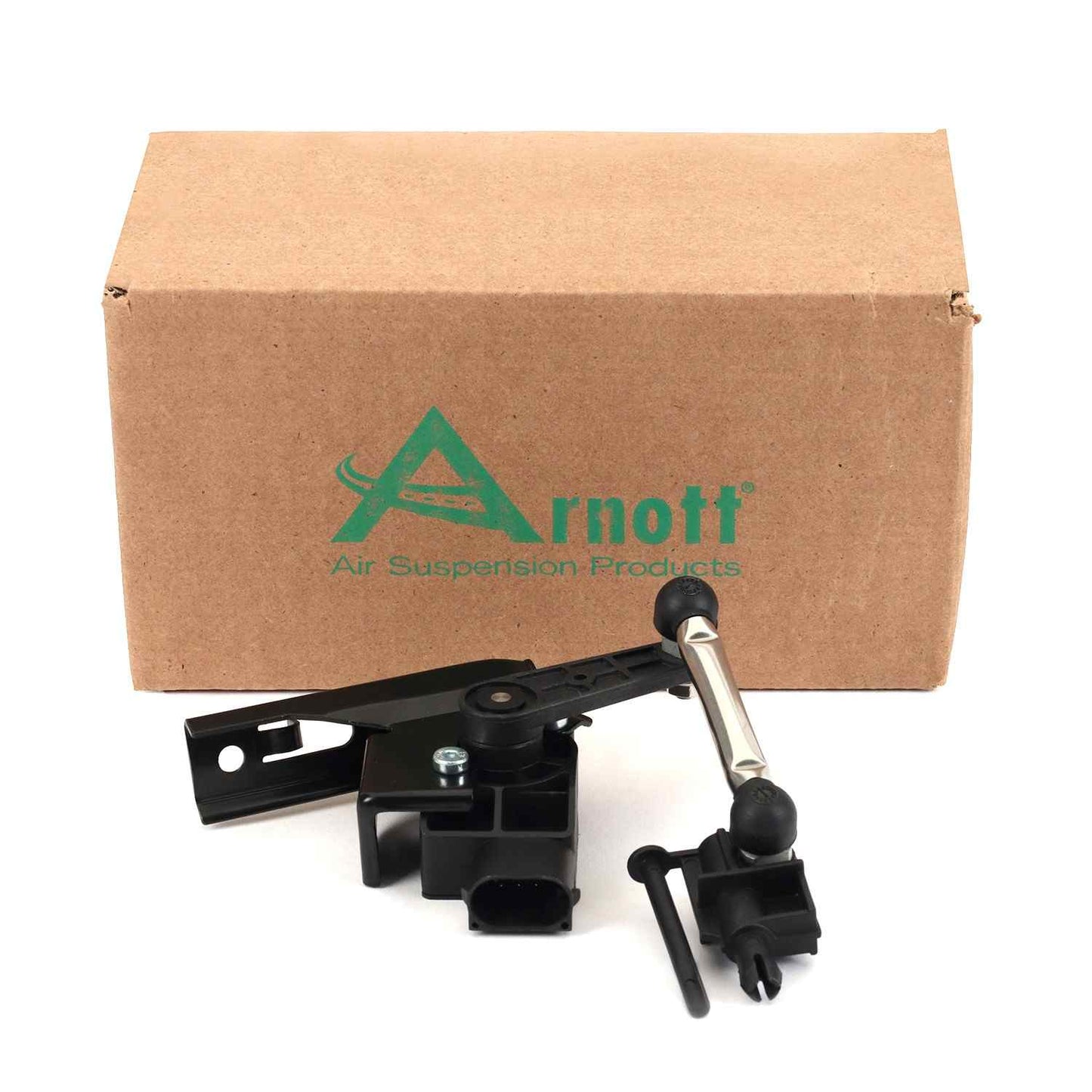 Package View of Front Left Suspension Ride Height Sensor ARNOTT RH-3715