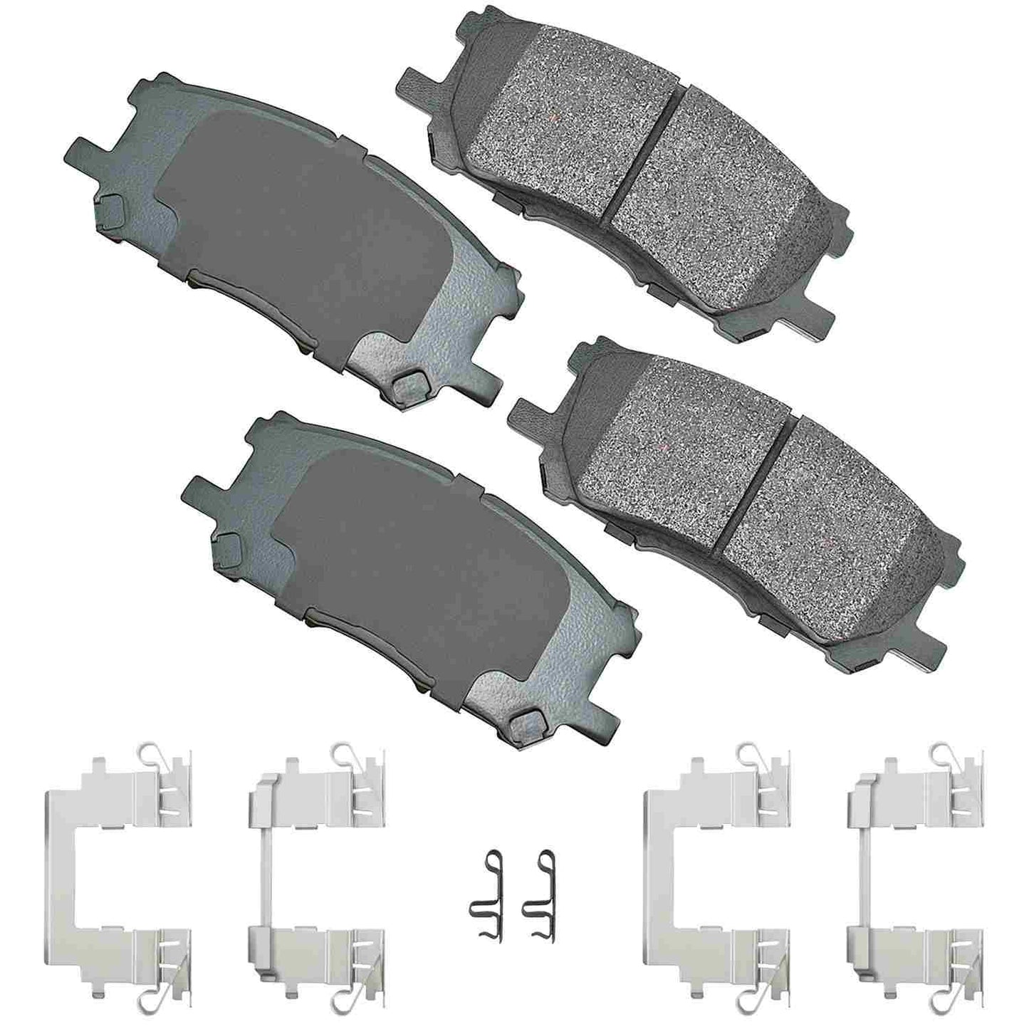 Front View of Front Disc Brake Pad Set AKEBONO ACT1005A