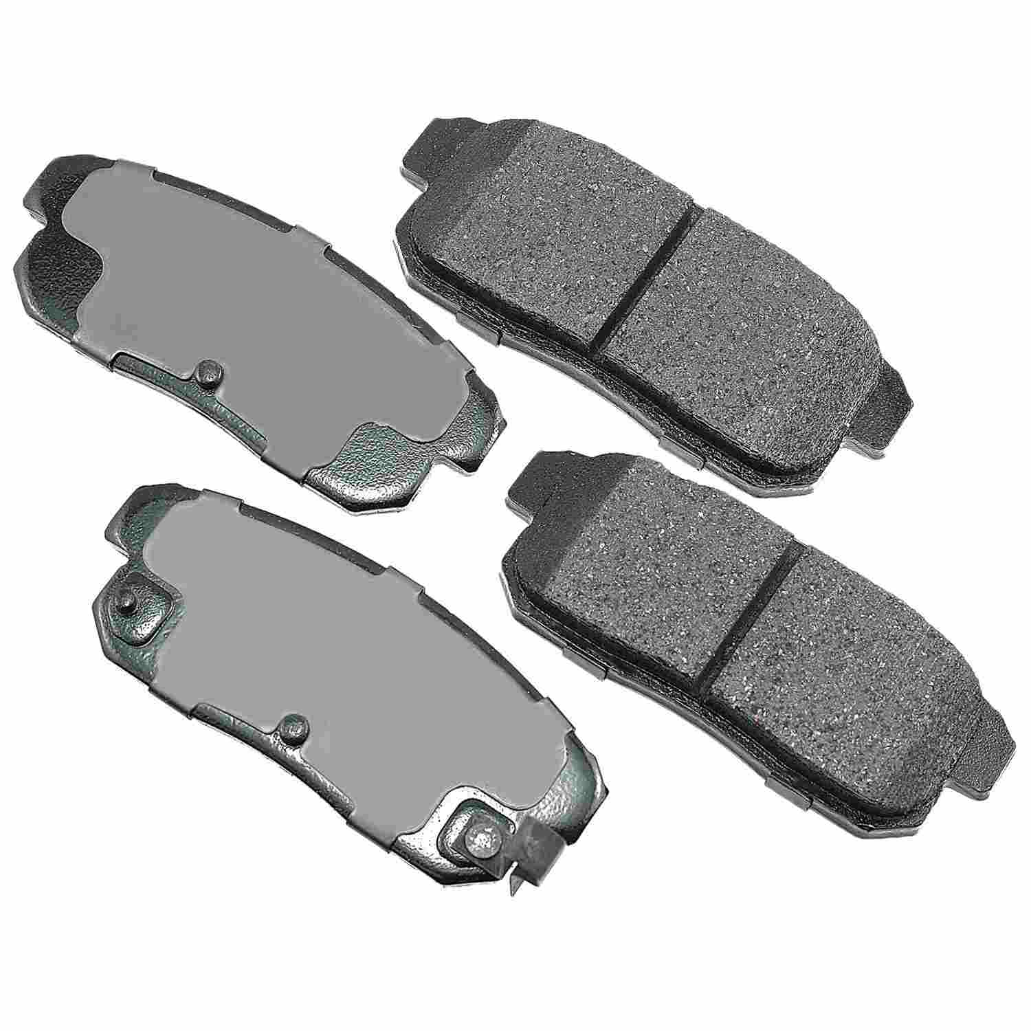 Front View of Rear Disc Brake Pad Set AKEBONO ACT1008