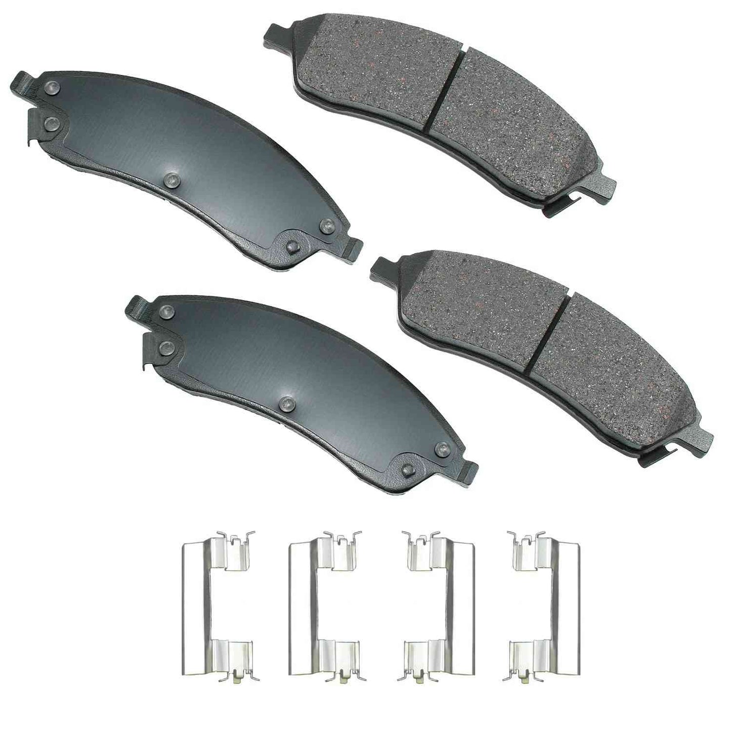 Front View of Front Disc Brake Pad Set AKEBONO ACT1019