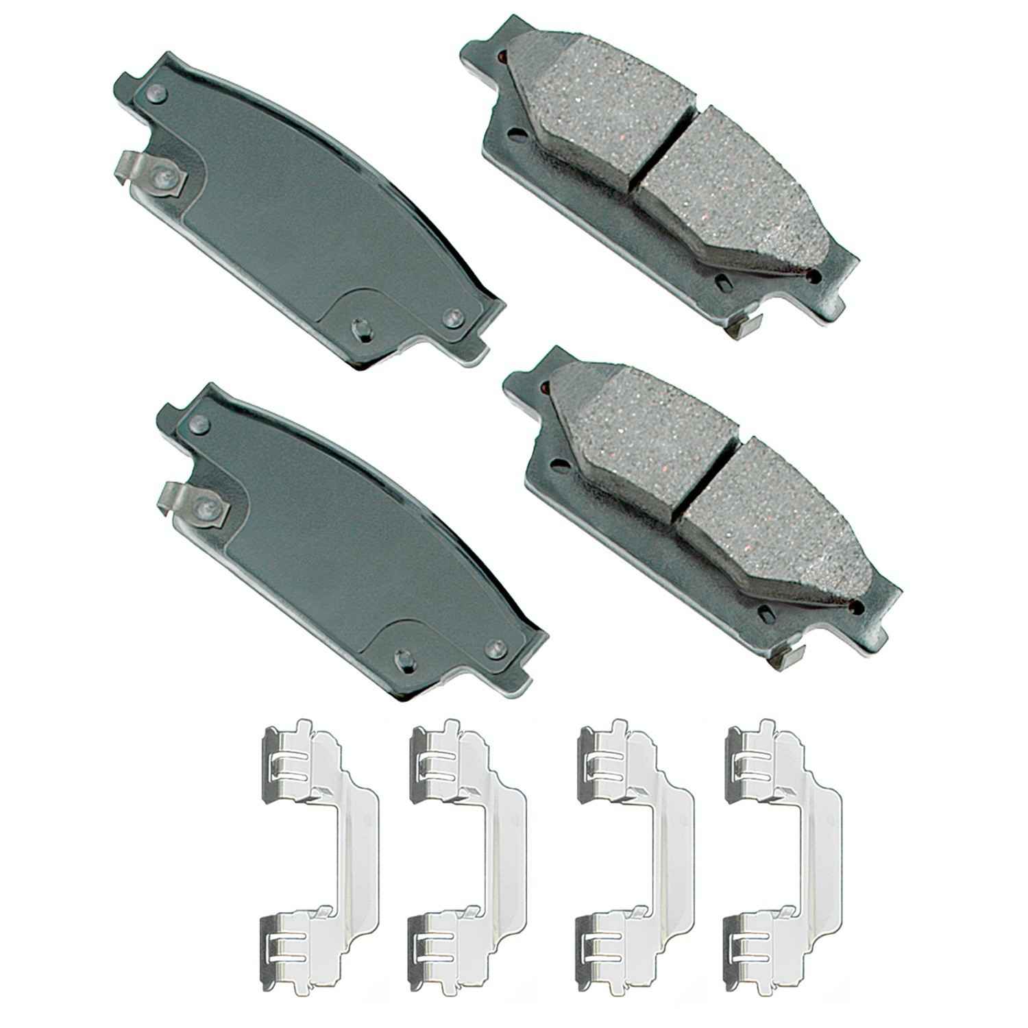 Front View of Rear Disc Brake Pad Set AKEBONO ACT1020