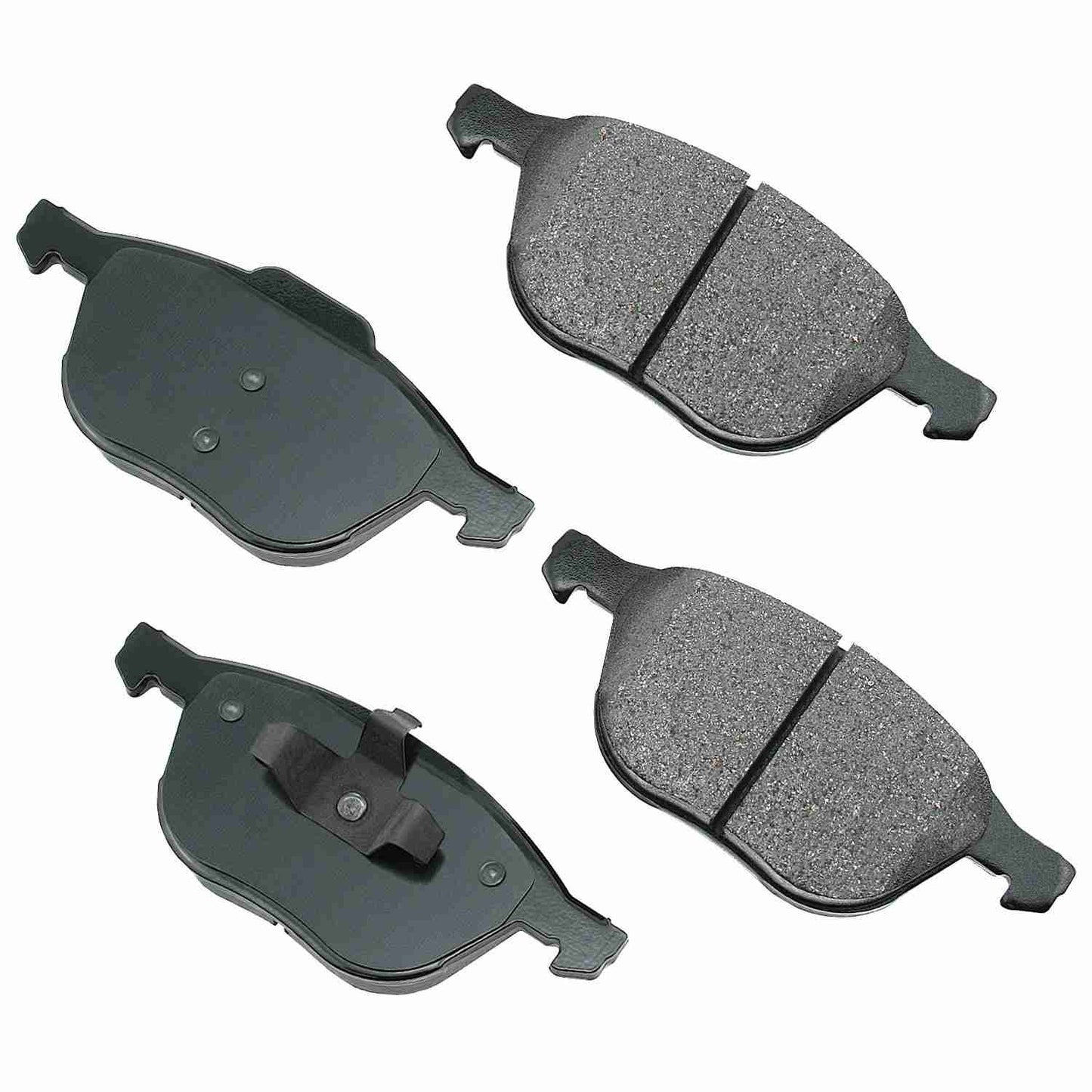 Front View of Front Disc Brake Pad Set AKEBONO ACT1044