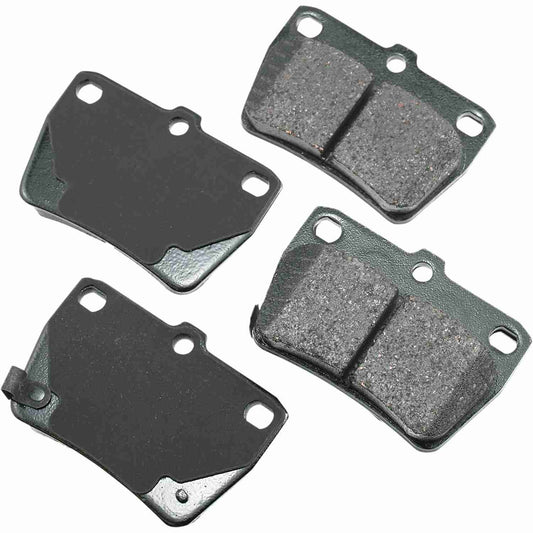 Front View of Rear Disc Brake Pad Set AKEBONO ACT1051