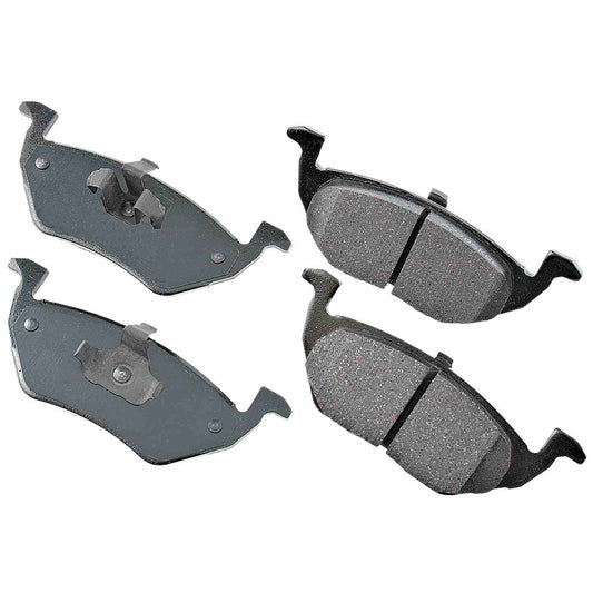 Front View of Rear Disc Brake Pad Set AKEBONO ACT1055