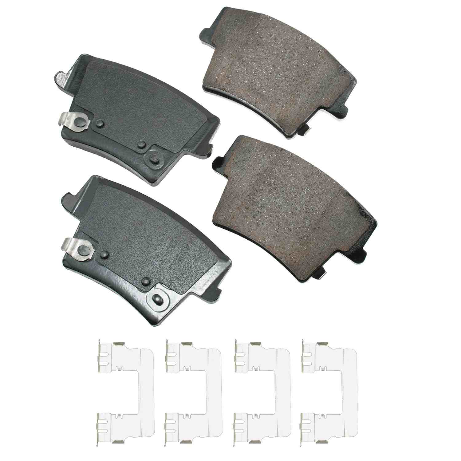 Front View of Rear Disc Brake Pad Set AKEBONO ACT1057A