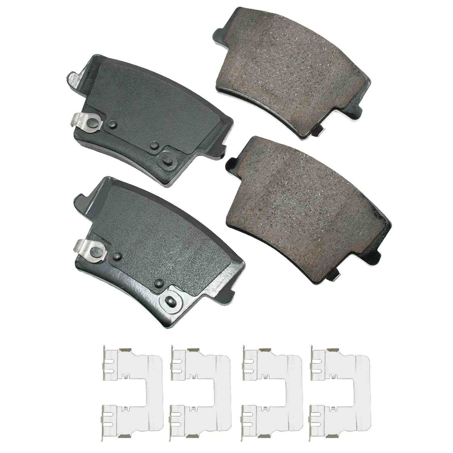 Front View of Rear Disc Brake Pad Set AKEBONO ACT1057