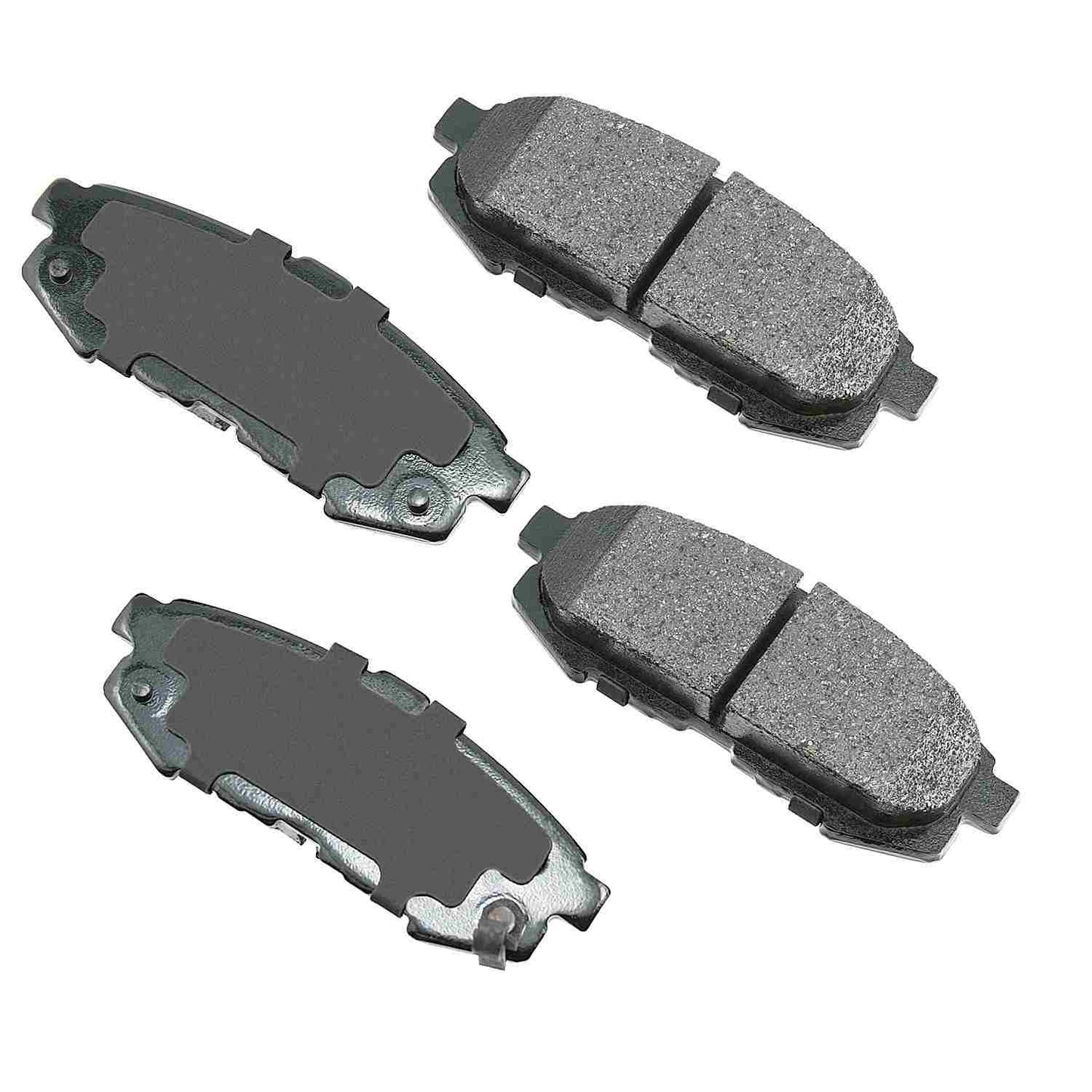 Front View of Rear Disc Brake Pad Set AKEBONO ACT1073