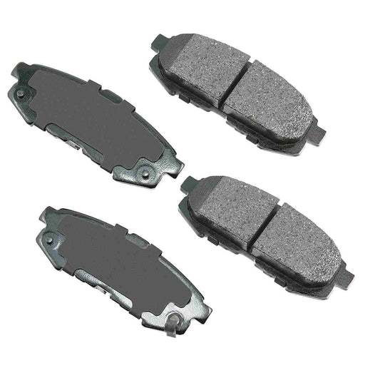 Front View of Rear Disc Brake Pad Set AKEBONO ACT1073