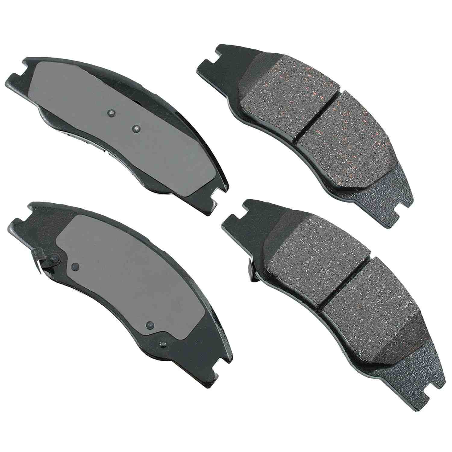 Front View of Front Disc Brake Pad Set AKEBONO ACT1074