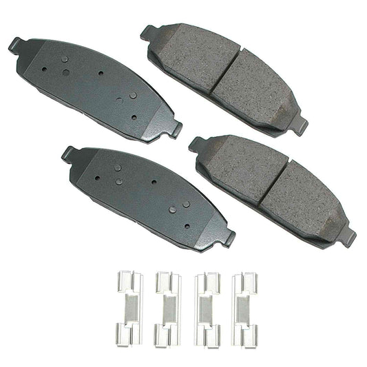 Front View of Front Disc Brake Pad Set AKEBONO ACT1080