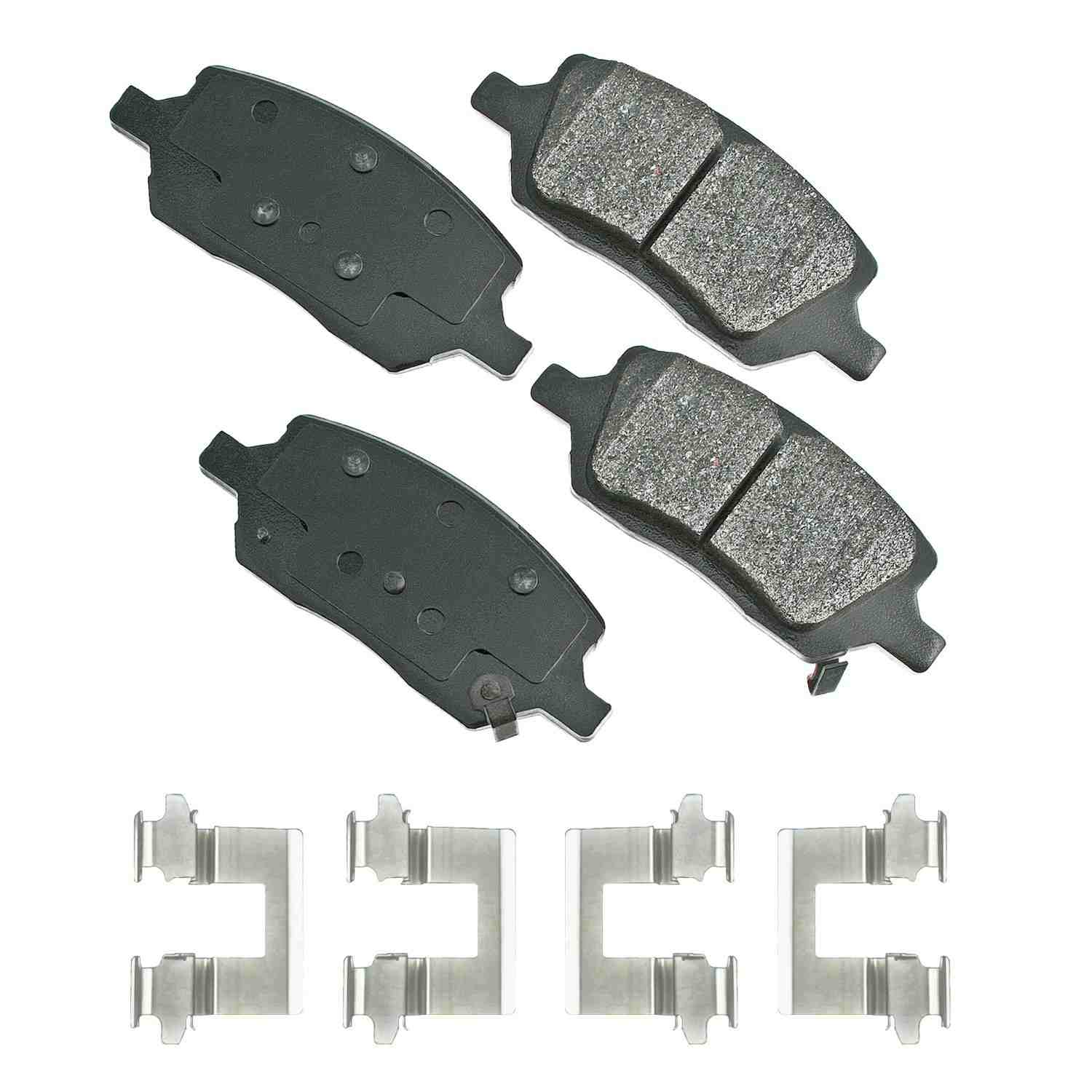 Front View of Rear Disc Brake Pad Set AKEBONO ACT1093