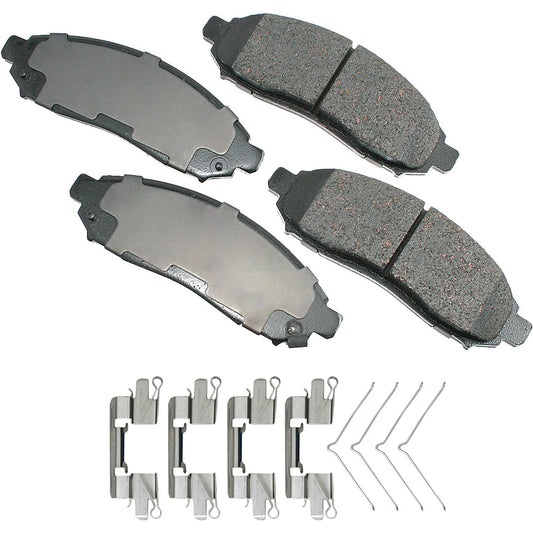 Front View of Front Disc Brake Pad Set AKEBONO ACT1094