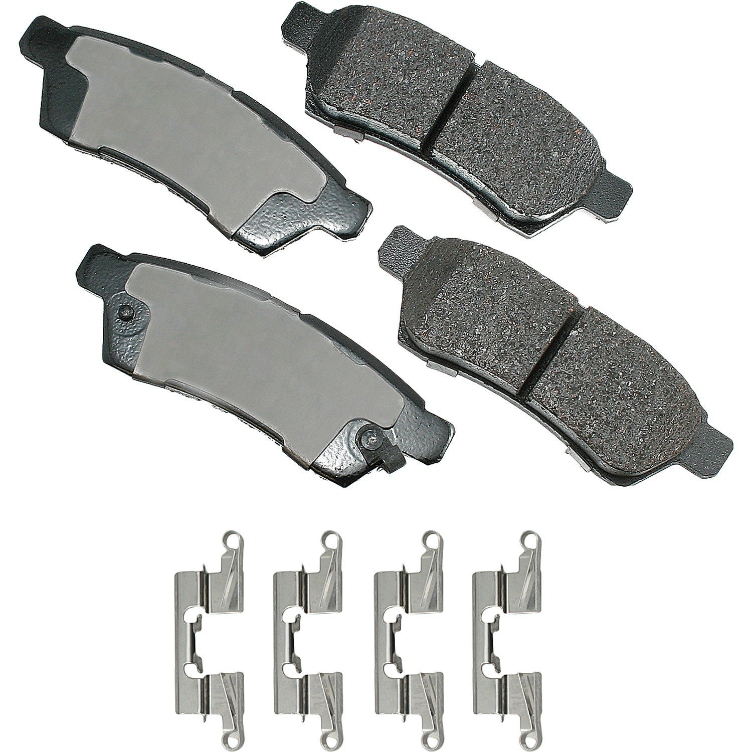 Front View of Rear Disc Brake Pad Set AKEBONO ACT1100