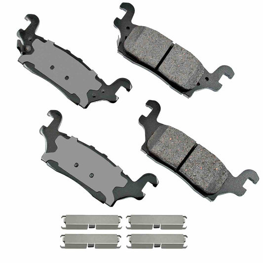 Front View of Rear Disc Brake Pad Set AKEBONO ACT1120