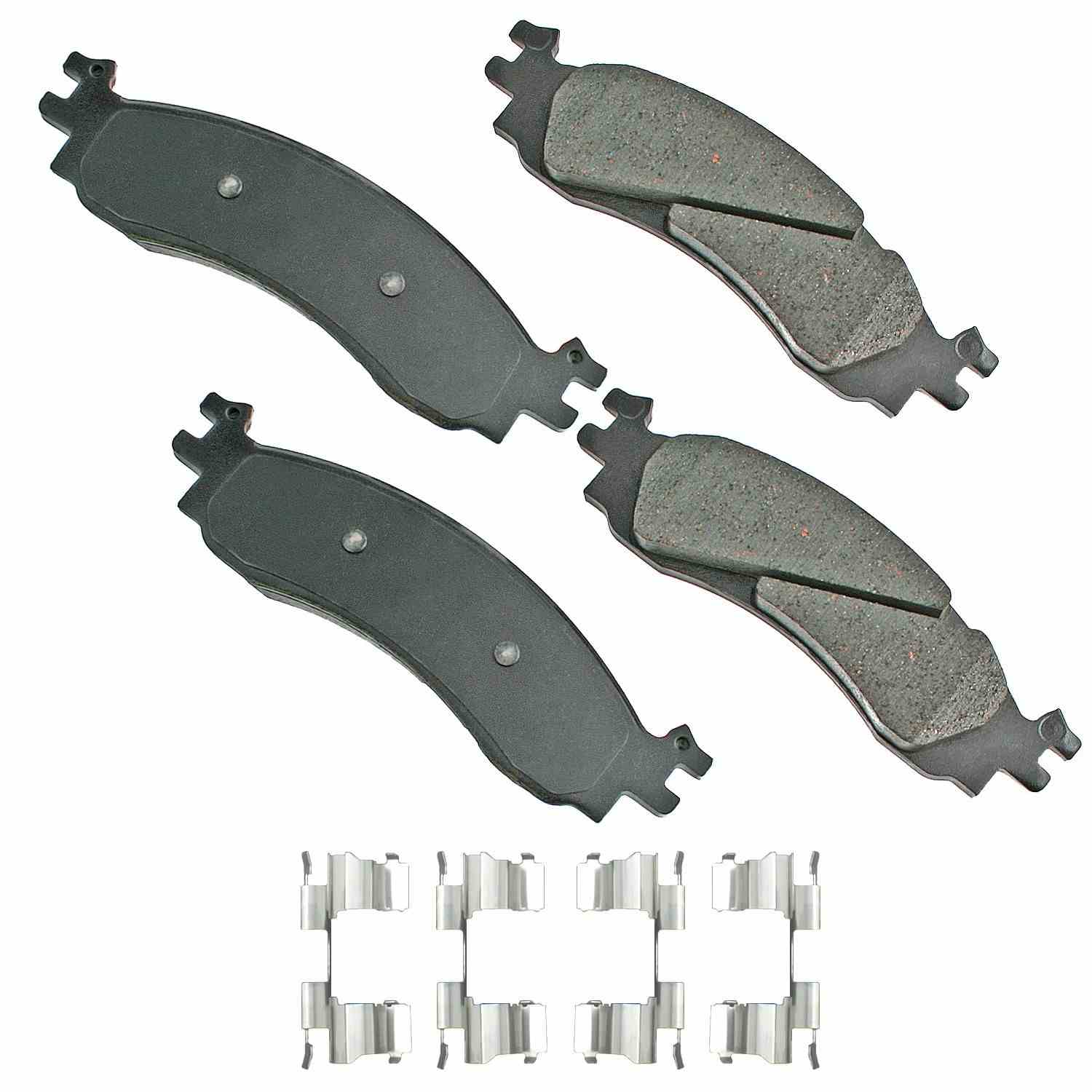 Front View of Front Disc Brake Pad Set AKEBONO ACT1158