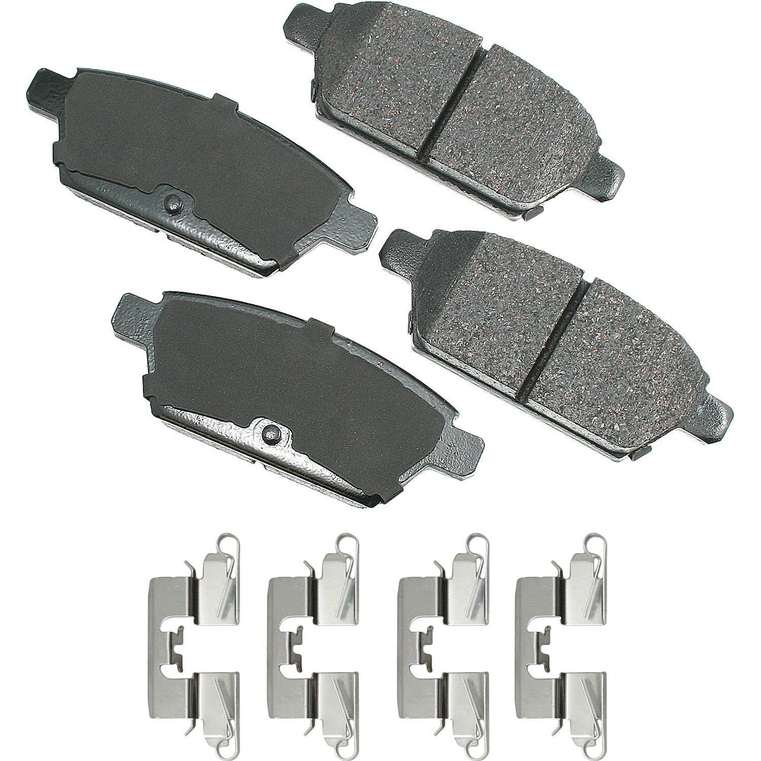 Front View of Rear Disc Brake Pad Set AKEBONO ACT1161