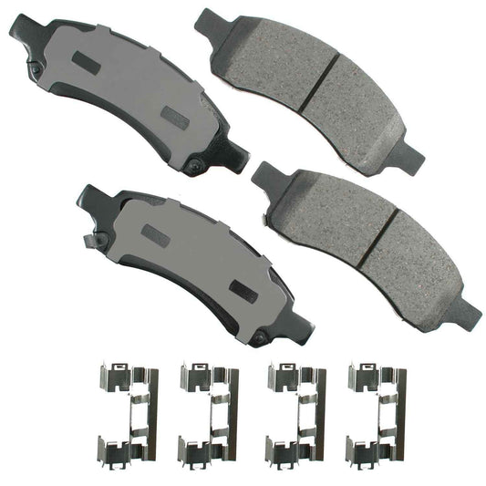 Front View of Front Disc Brake Pad Set AKEBONO ACT1169