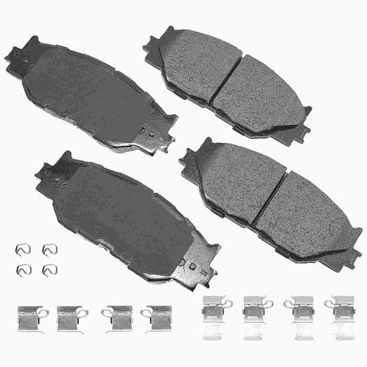 Front View of Front Disc Brake Pad Set AKEBONO ACT1178A