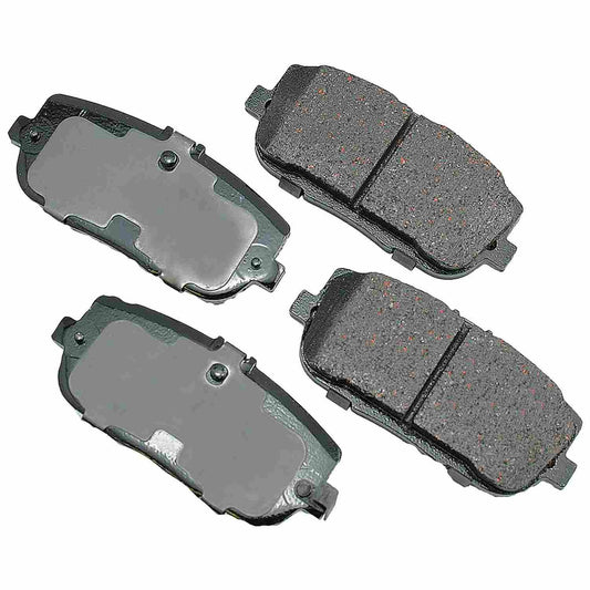 Front View of Rear Disc Brake Pad Set AKEBONO ACT1180