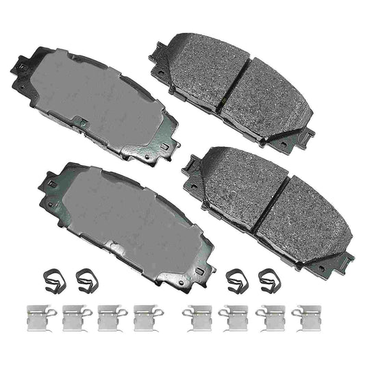 Front View of Front Disc Brake Pad Set AKEBONO ACT1184A