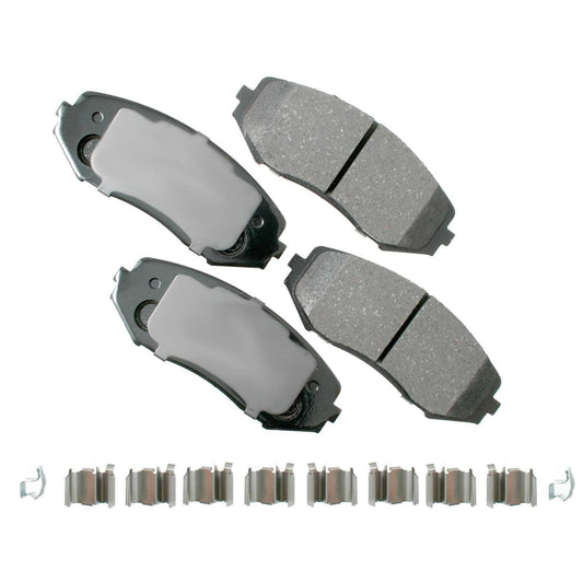 Front View of Front Disc Brake Pad Set AKEBONO ACT1188