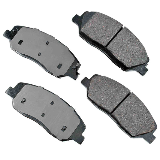 Front View of Front Disc Brake Pad Set AKEBONO ACT1202