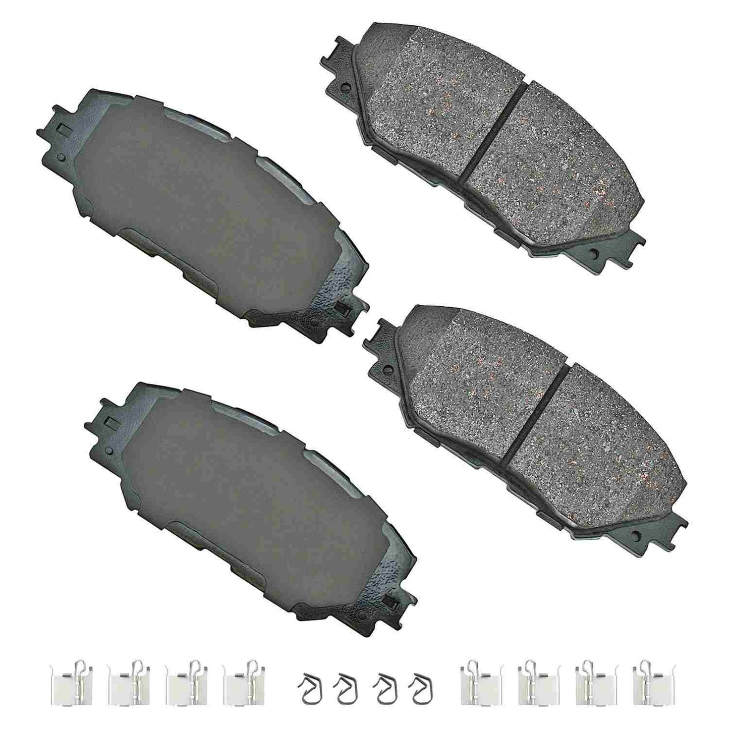 Front View of Front Disc Brake Pad Set AKEBONO ACT1210A