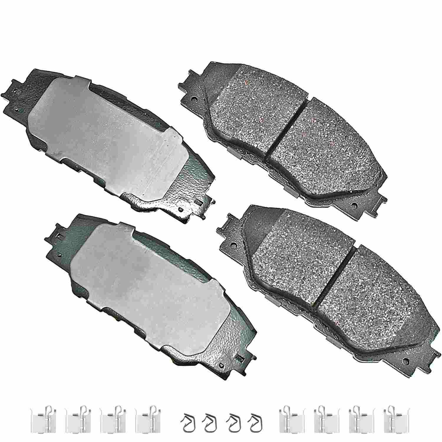 Front View of Front Disc Brake Pad Set AKEBONO ACT1211A