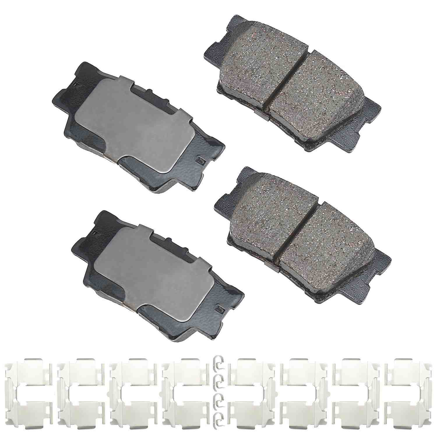 Front View of Rear Disc Brake Pad Set AKEBONO ACT1212A