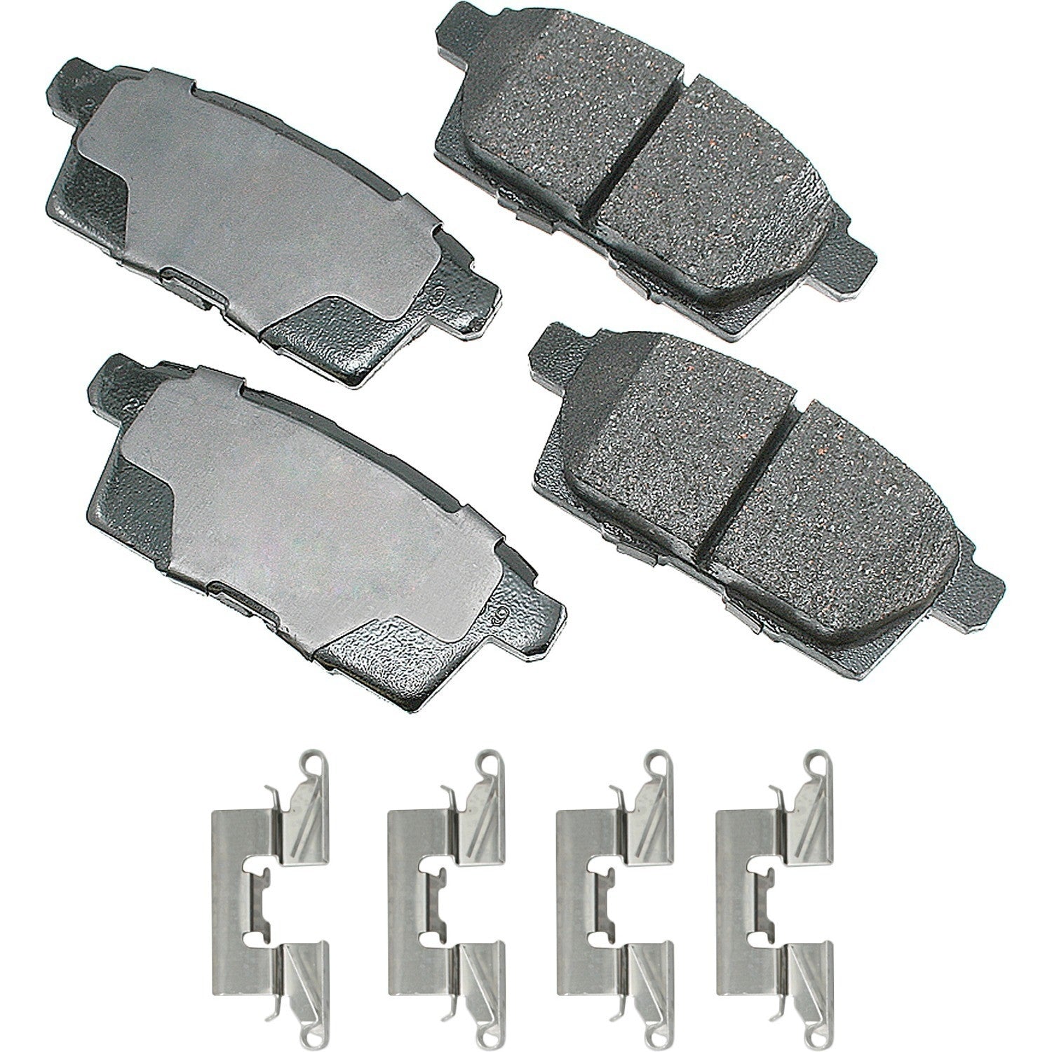 Front View of Rear Disc Brake Pad Set AKEBONO ACT1259