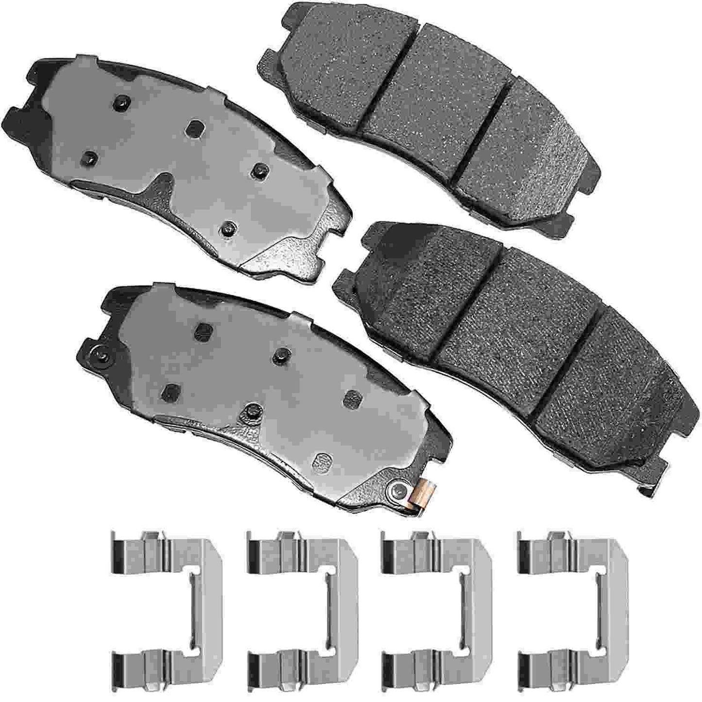 Front View of Front Disc Brake Pad Set AKEBONO ACT1264