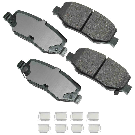 Front View of Rear Disc Brake Pad Set AKEBONO ACT1274A