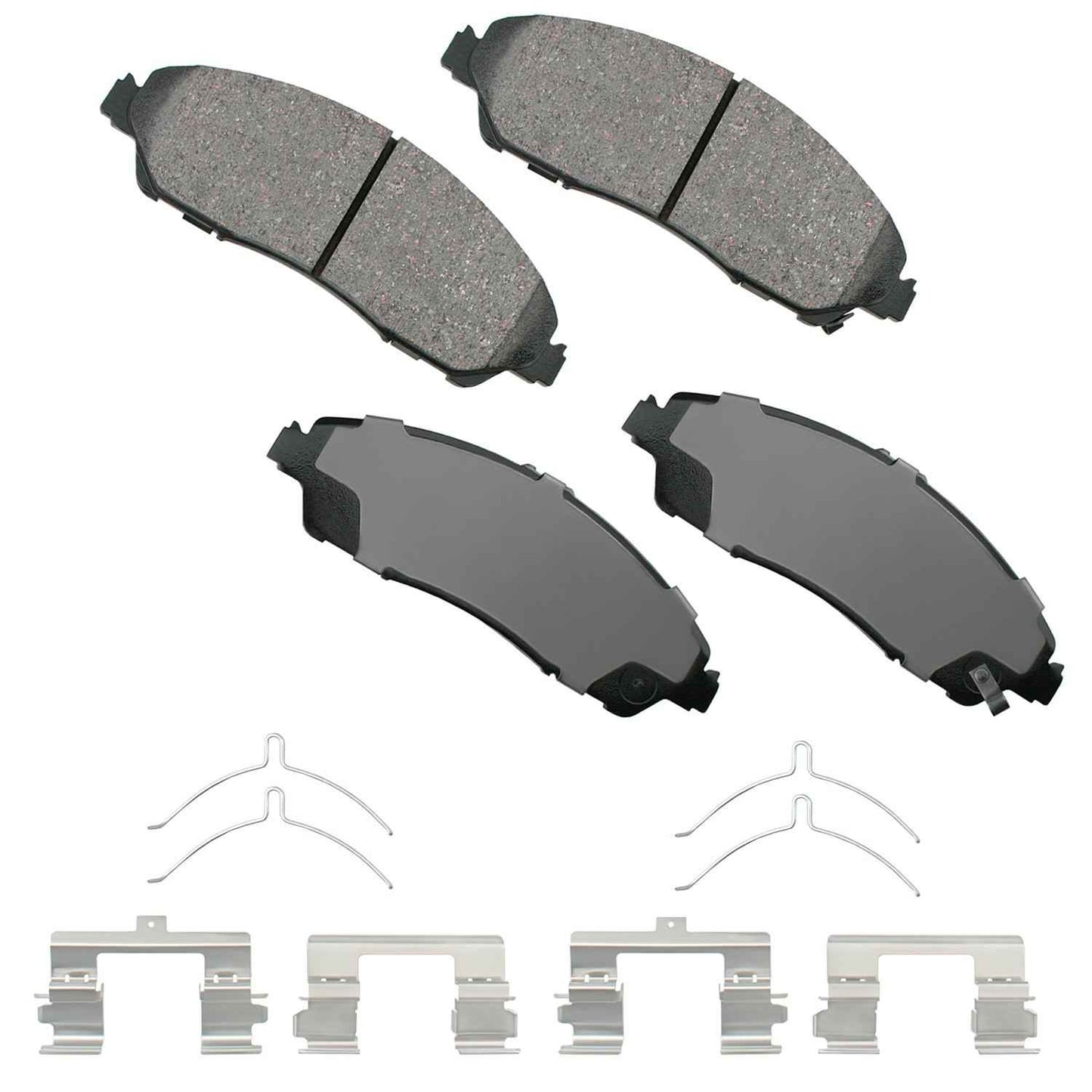 Front View of Front Disc Brake Pad Set AKEBONO ACT1280