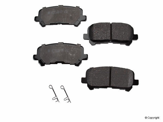 Top View of Rear Disc Brake Pad Set AKEBONO ACT1281