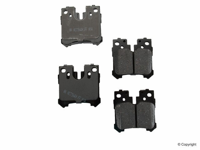 Top View of Rear Disc Brake Pad Set AKEBONO ACT1283