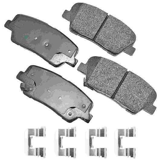 Front View of Rear Disc Brake Pad Set AKEBONO ACT1284A