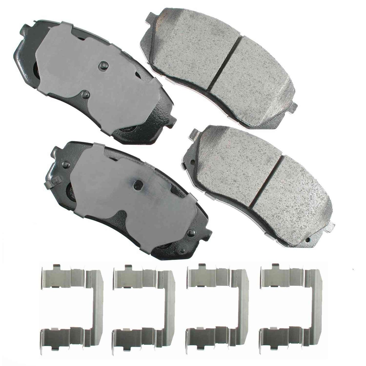 Front View of Front Disc Brake Pad Set AKEBONO ACT1295A