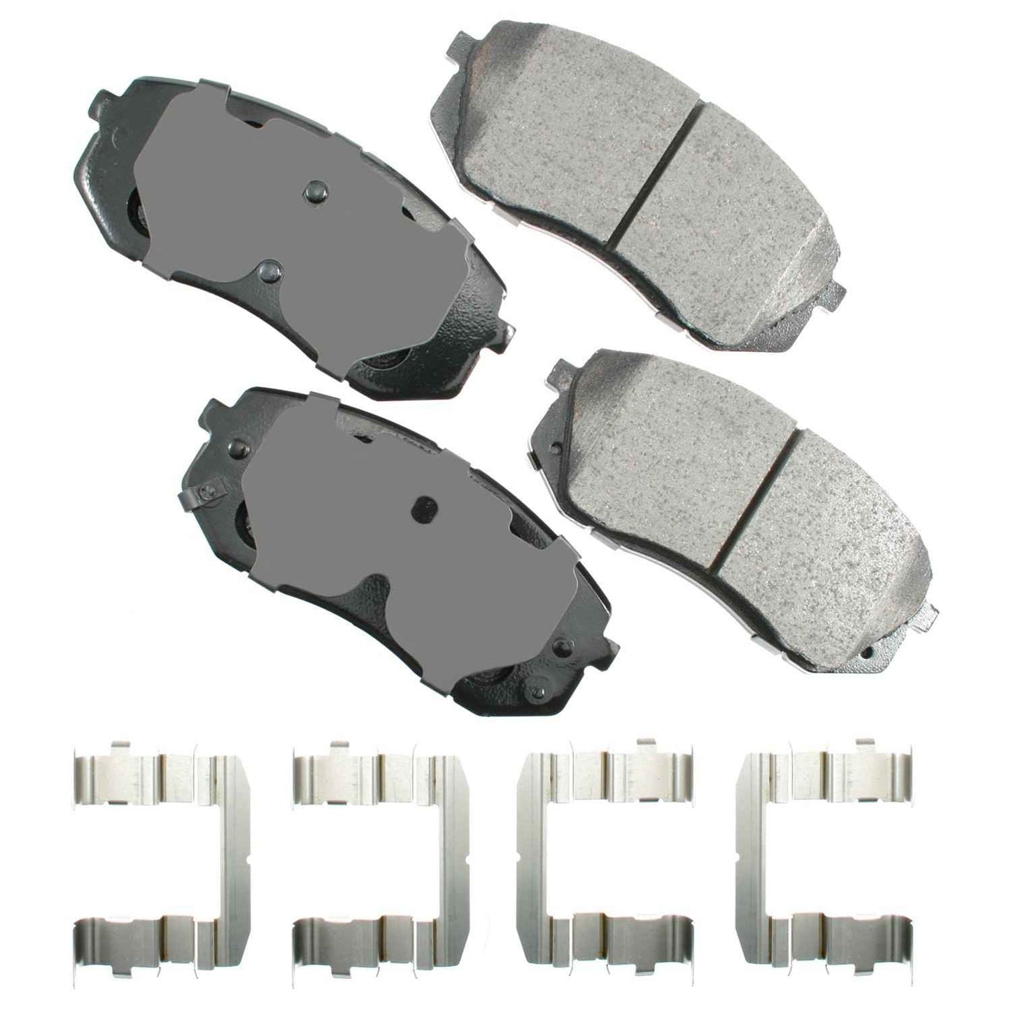 Front View of Front Disc Brake Pad Set AKEBONO ACT1295